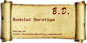 Bodolai Dorottya névjegykártya