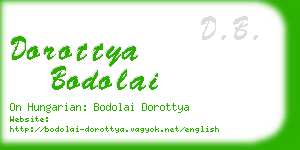 dorottya bodolai business card